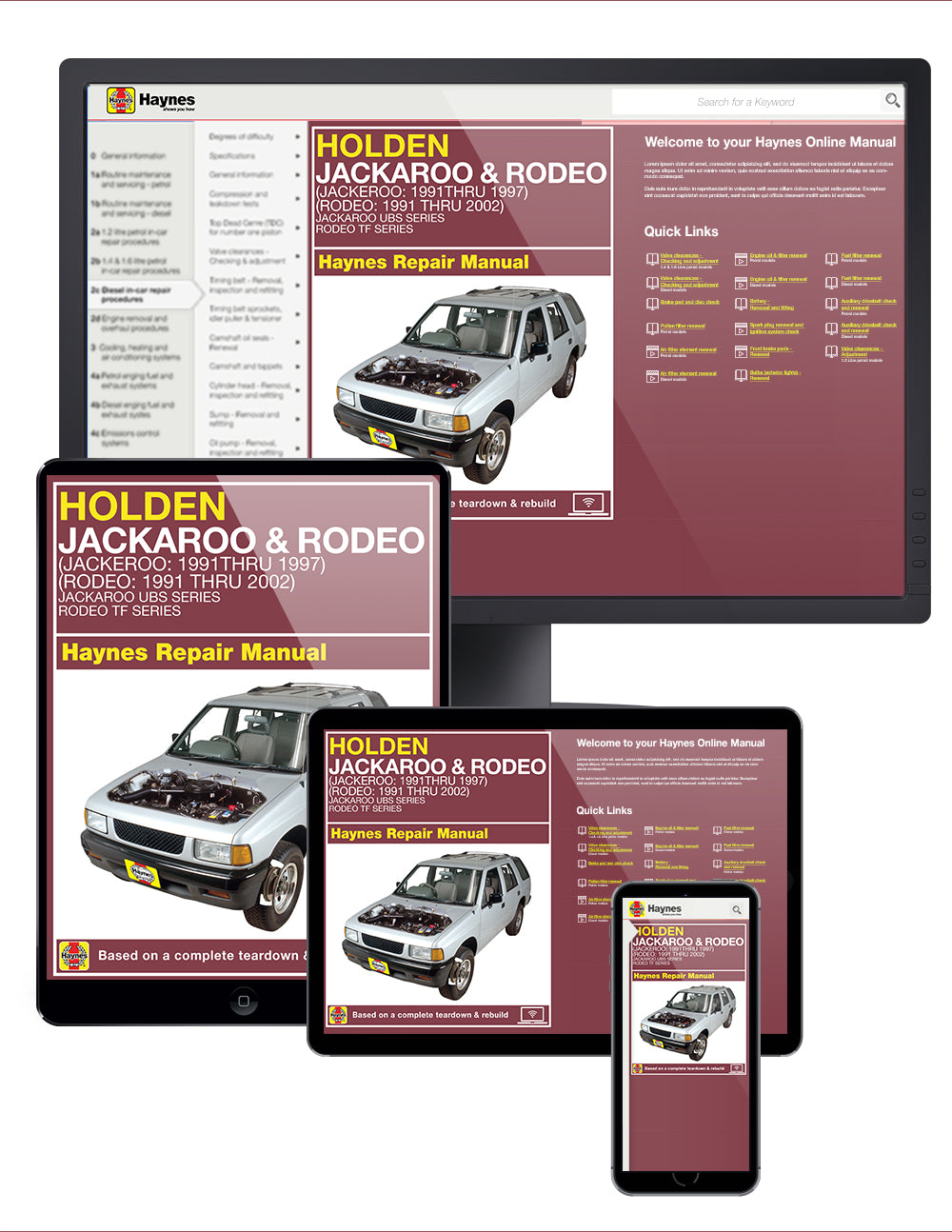Holden Jackaroo Petrol (91-97) & Holden Rodeo Petrol (91-02)