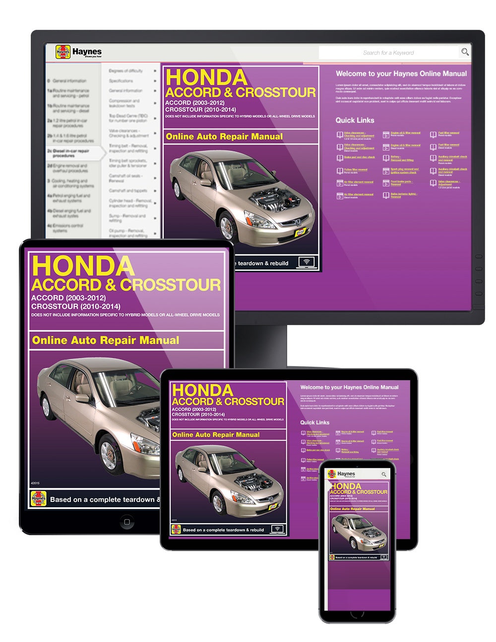 Honda Accord (2003-2012) & Crosstour (2010-2014) Haynes Repair Manual (USA)