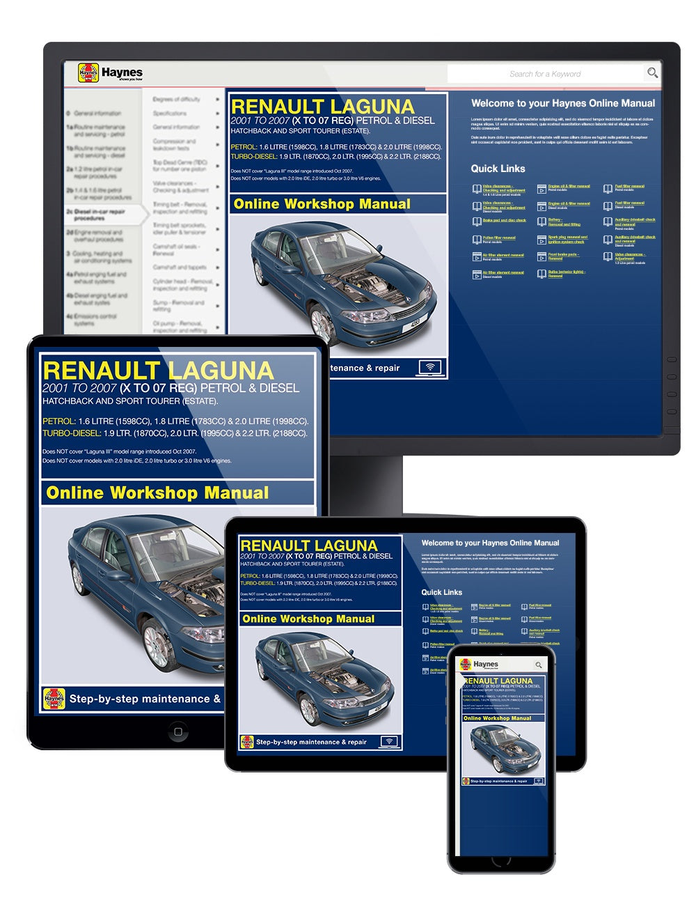 Renault Laguna Petrol & Diesel (Feb 01 - May 07) Haynes Repair Manual