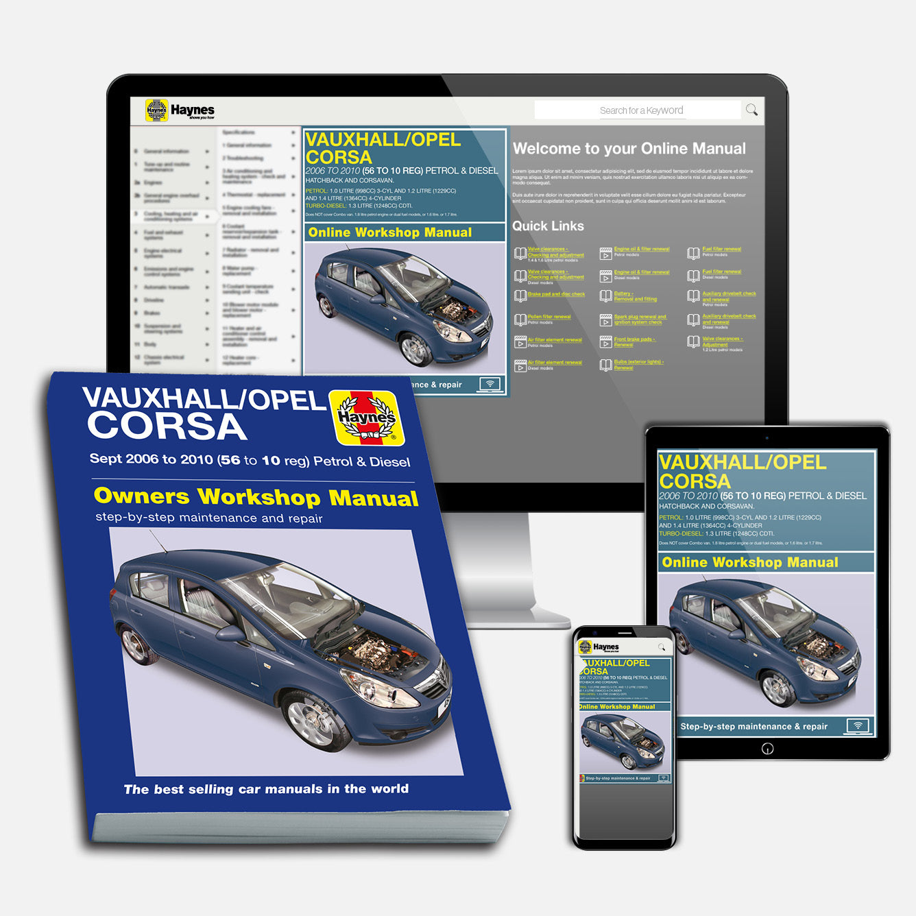 Vauxhall/Opel Corsa Petrol & Diesel (Sept 2006-2010) Haynes Repair Manual Bundle