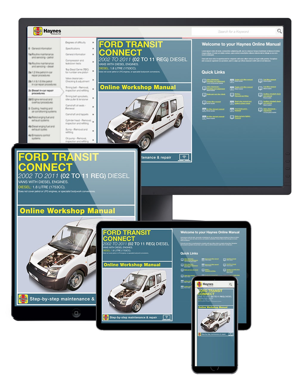 Ford Transit Connect Diesel (2002-2011) 02 to 11 Haynes Online Manual