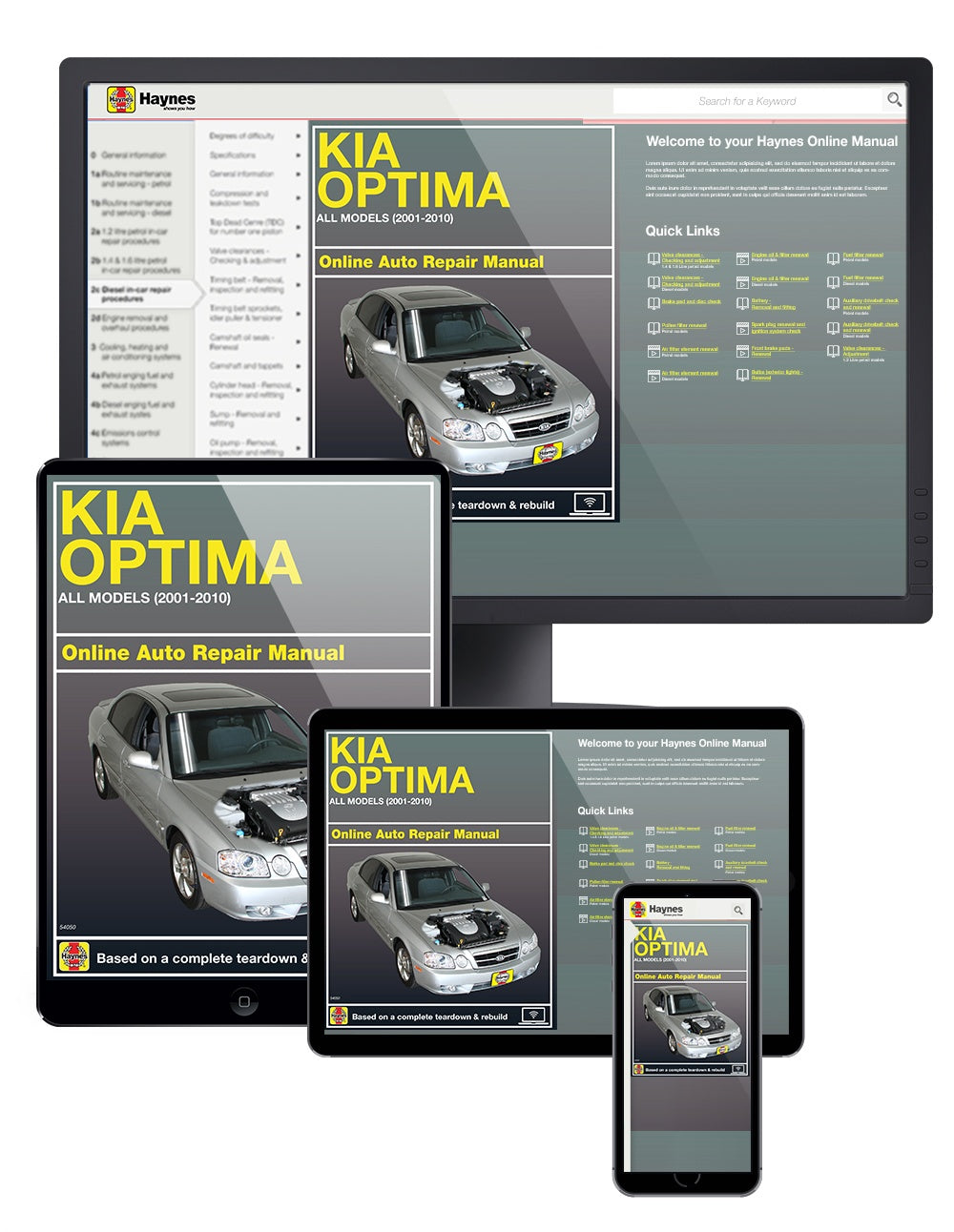 Kia Optima for Optima models (2001-2010) Haynes Repair Manual (USA)