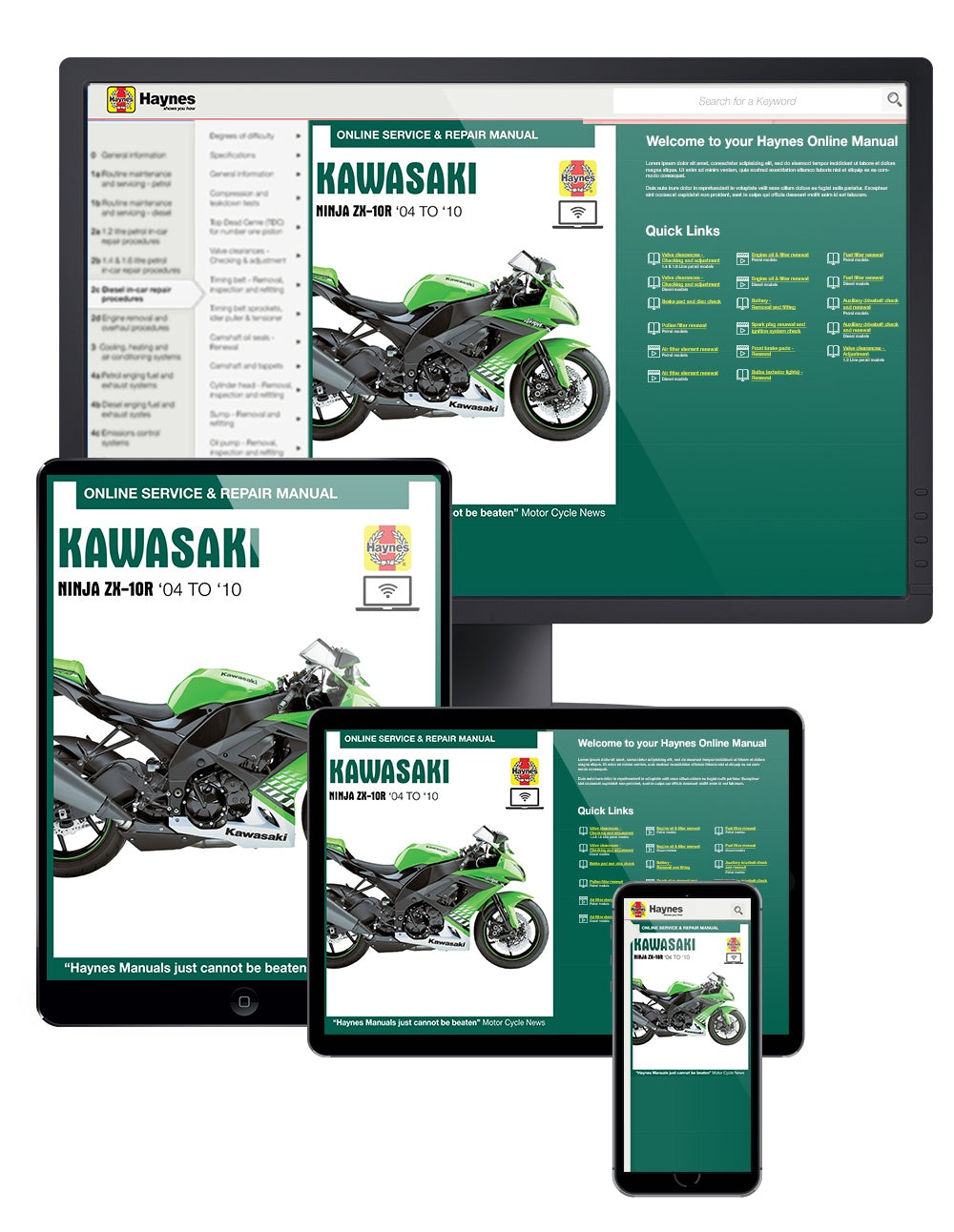 Kawasaki Ninja ZX-10R (04 - 10) Haynes Repair Manual – Haynes