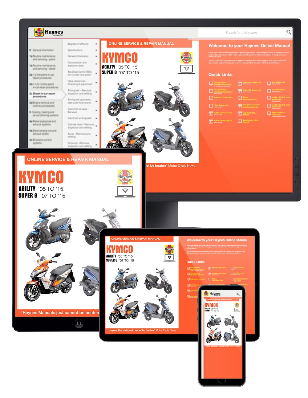 Kymco Agility (05-15) and Super 8 (07-15) Scooters Haynes Repair Manual