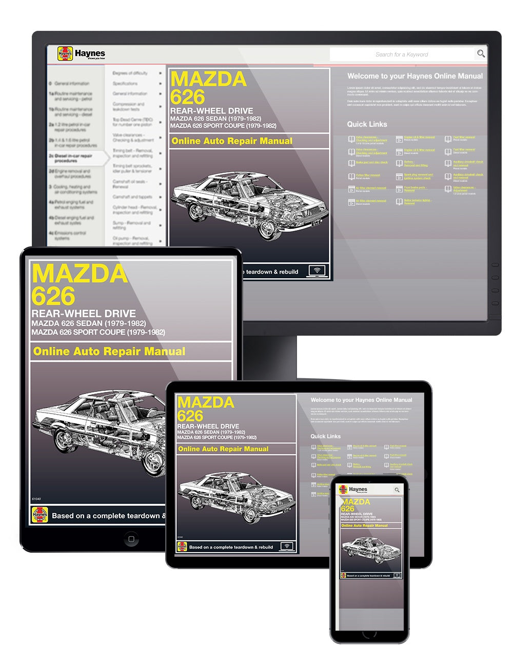 RWD Mazda 626 Sedan & Sport Coupe (79-82) Haynes Online Manual