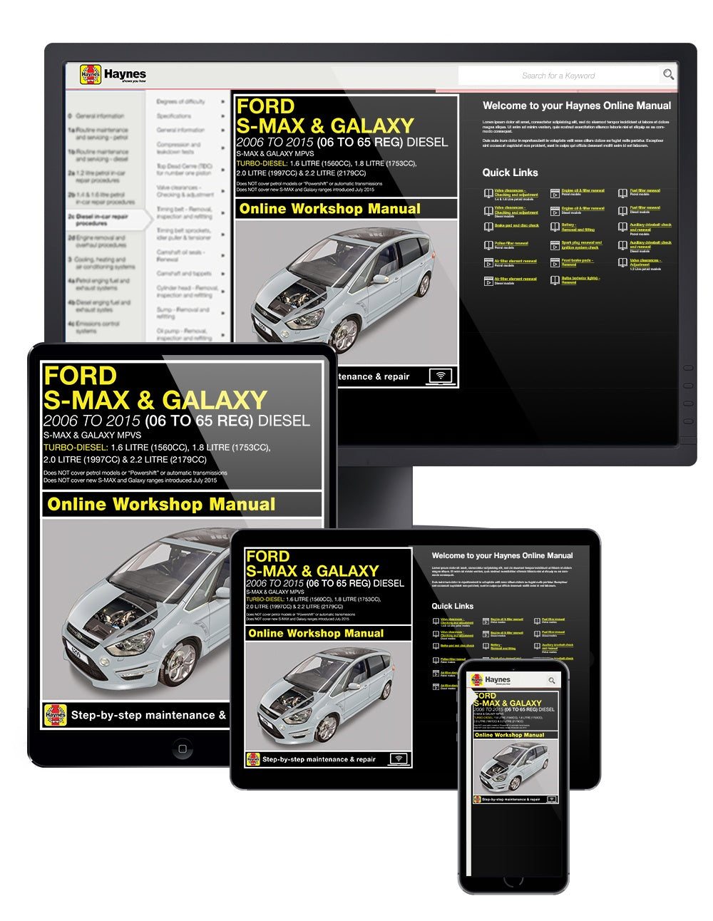 Ford S-MAX & Galaxy Diesel (Mar 06 - July 15) Haynes Repair Manual