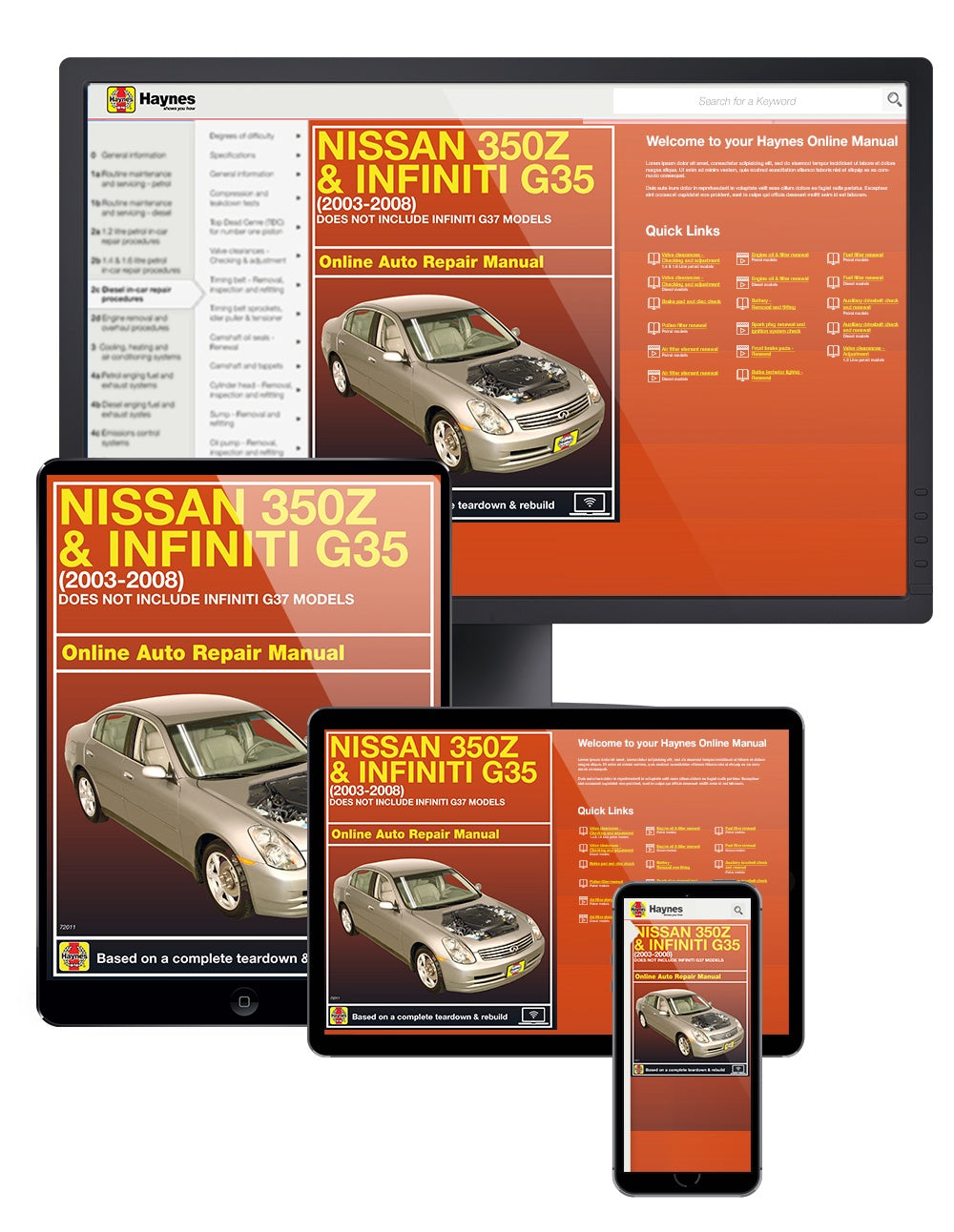 Nissan 350Z & Infiniti G35 (2003-2008) Haynes Repair Manual (USA)
