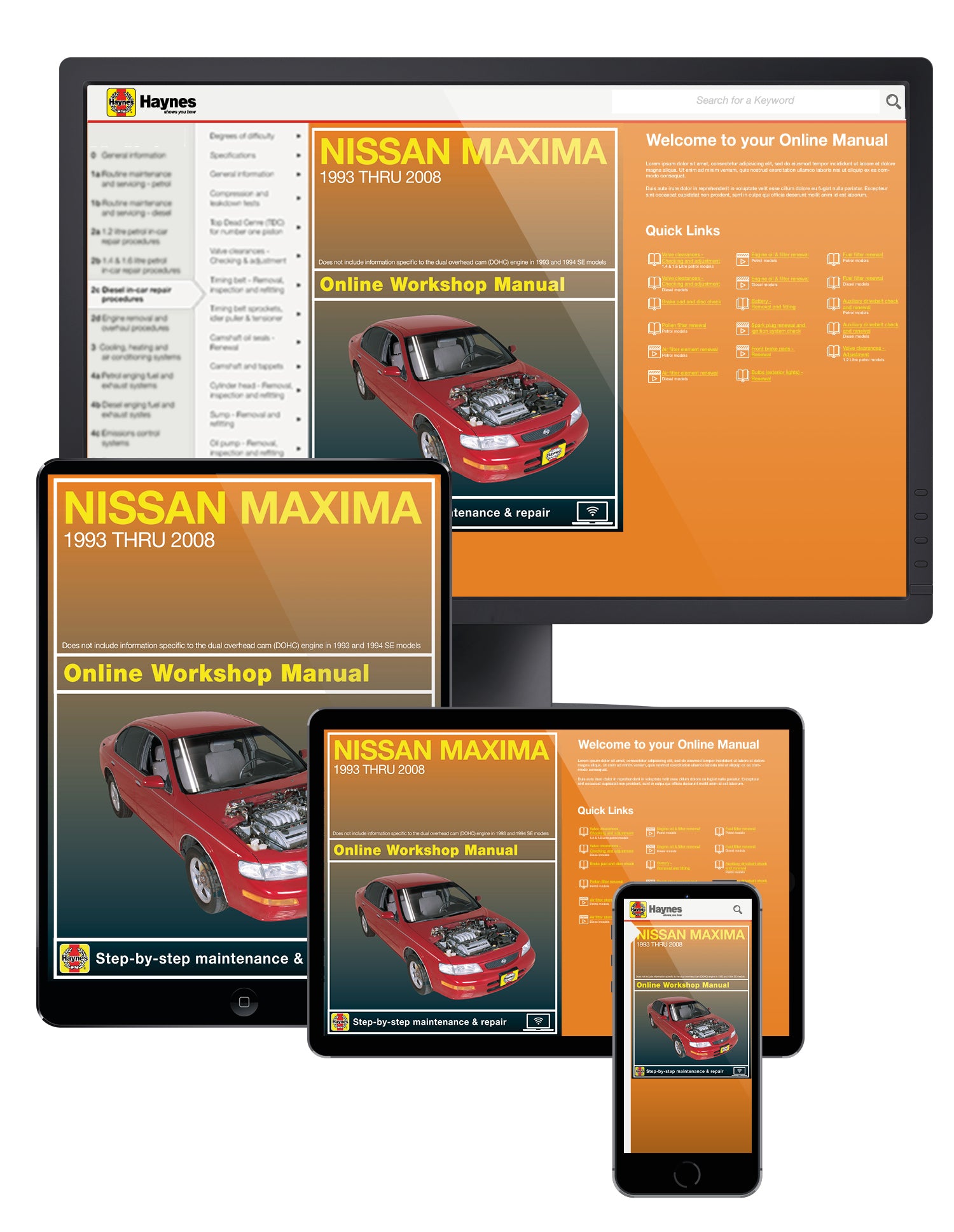 Nissan Maxima (1993-2008) Haynes Repair Manual (USA)
