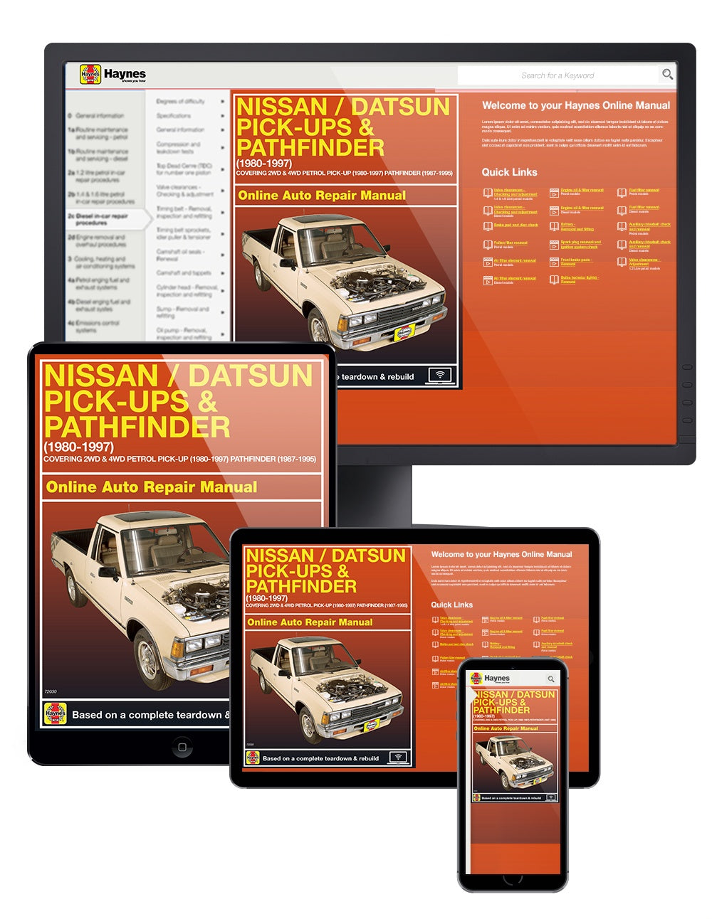 Nissan/Datsun Pick-up & Pathfinder (80-97) covering 2WD & 4WD petrol Pick-up (80-97) Pathfinder (87-95) Haynes Repair Manual (USA)