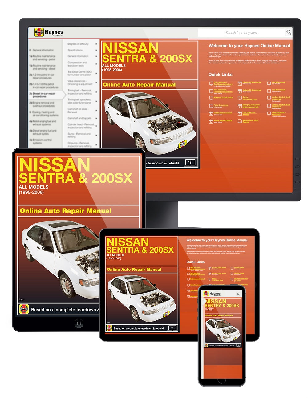 Nissan Sentra & 200SX all models (1995-2006) Haynes Repair Manual (USA)