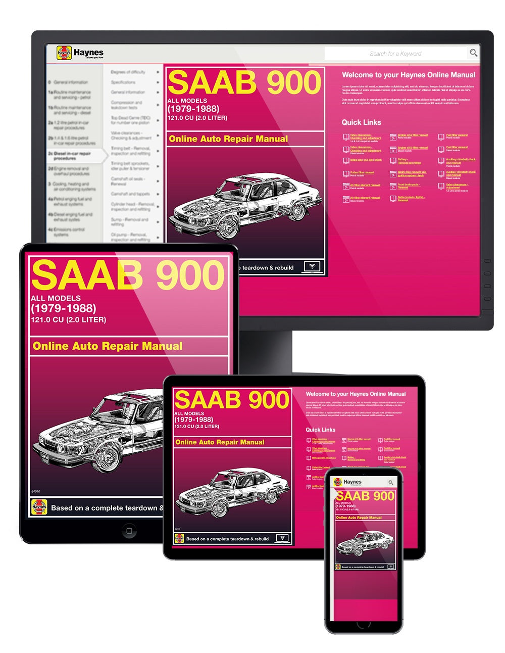 SAAB 900 Sedan & Turbo (1979-1988) Haynes Repair Manual (USA)