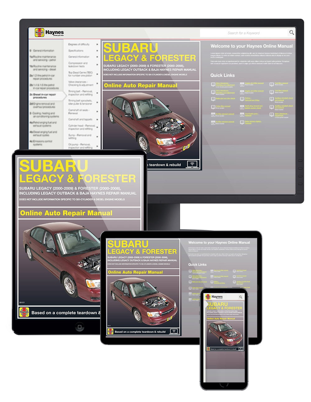 Subaru Legacy & Forester covering Legacy (2000-2009) & Forester (2000-2008), inc. Legacy Outback & Baja Haynes Repair Manual (USA)