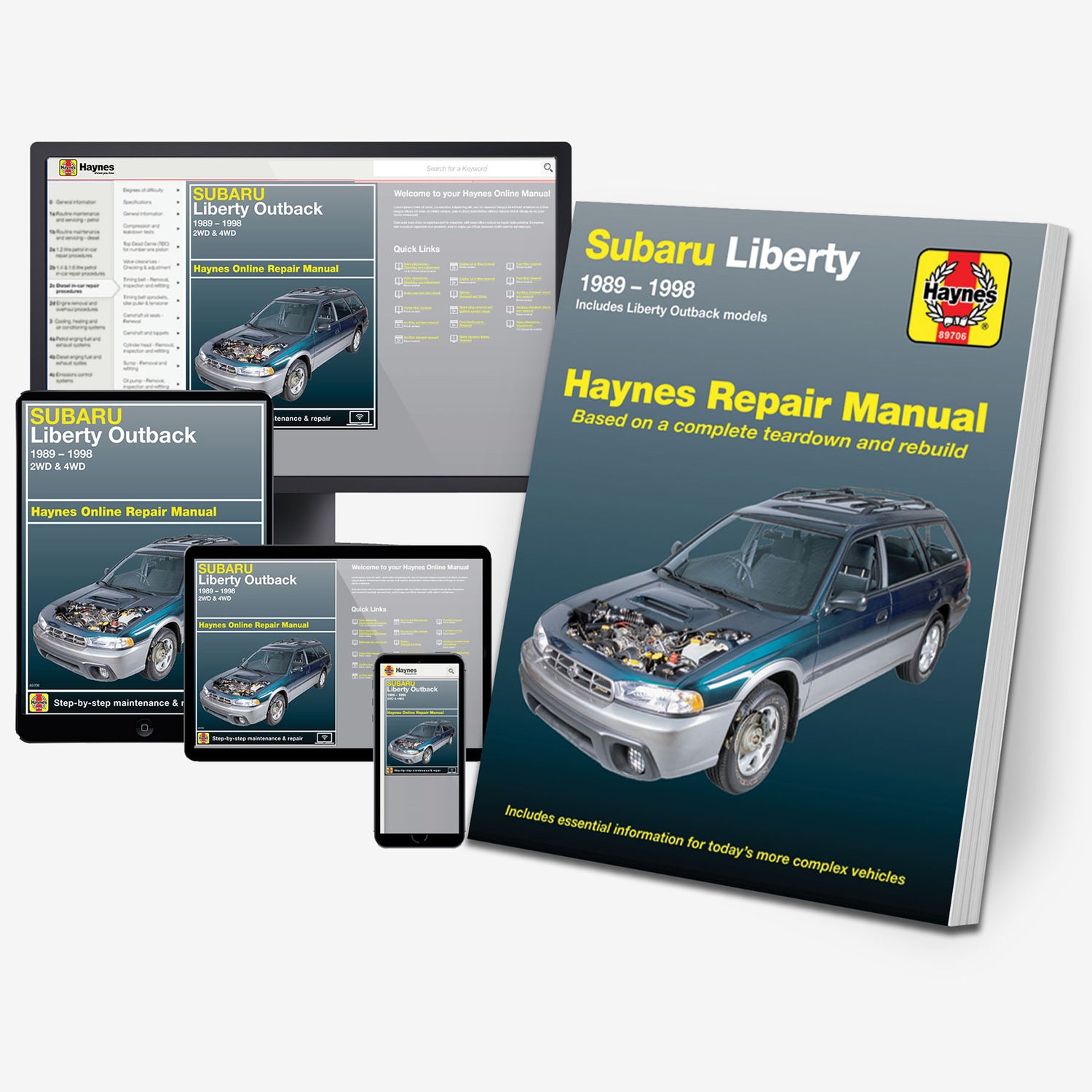 Subaru Liberty & Outback (89-98) Haynes Repair Manual