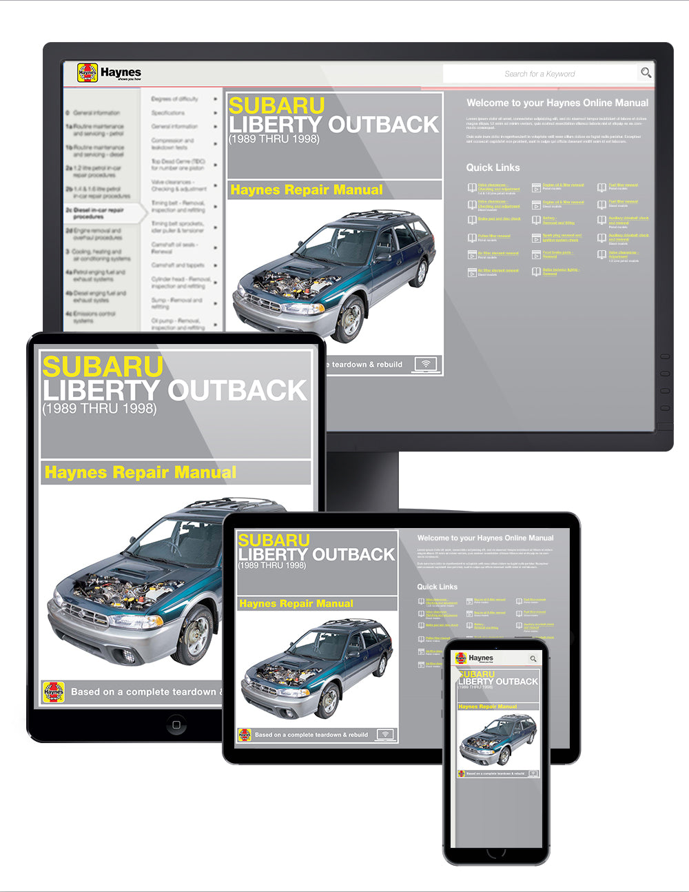 Subaru Liberty & Outback (89-98) Haynes Repair Manual