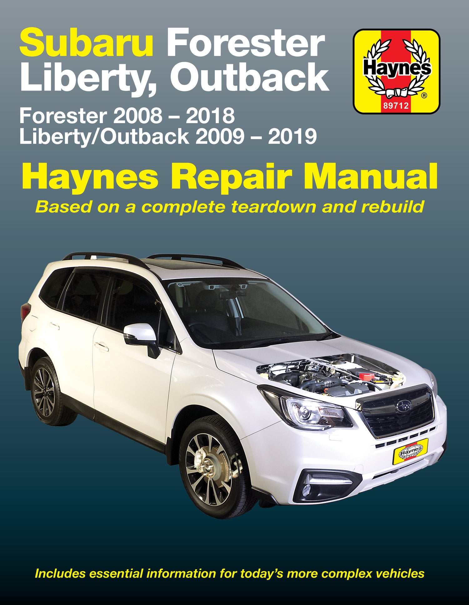 Subaru Forester 2008-2018, Liberty/Outback 2009-2019 Haynes Repair Manual