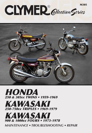 Vintage Honda Kawasaki Street Bike Service Repair Manual