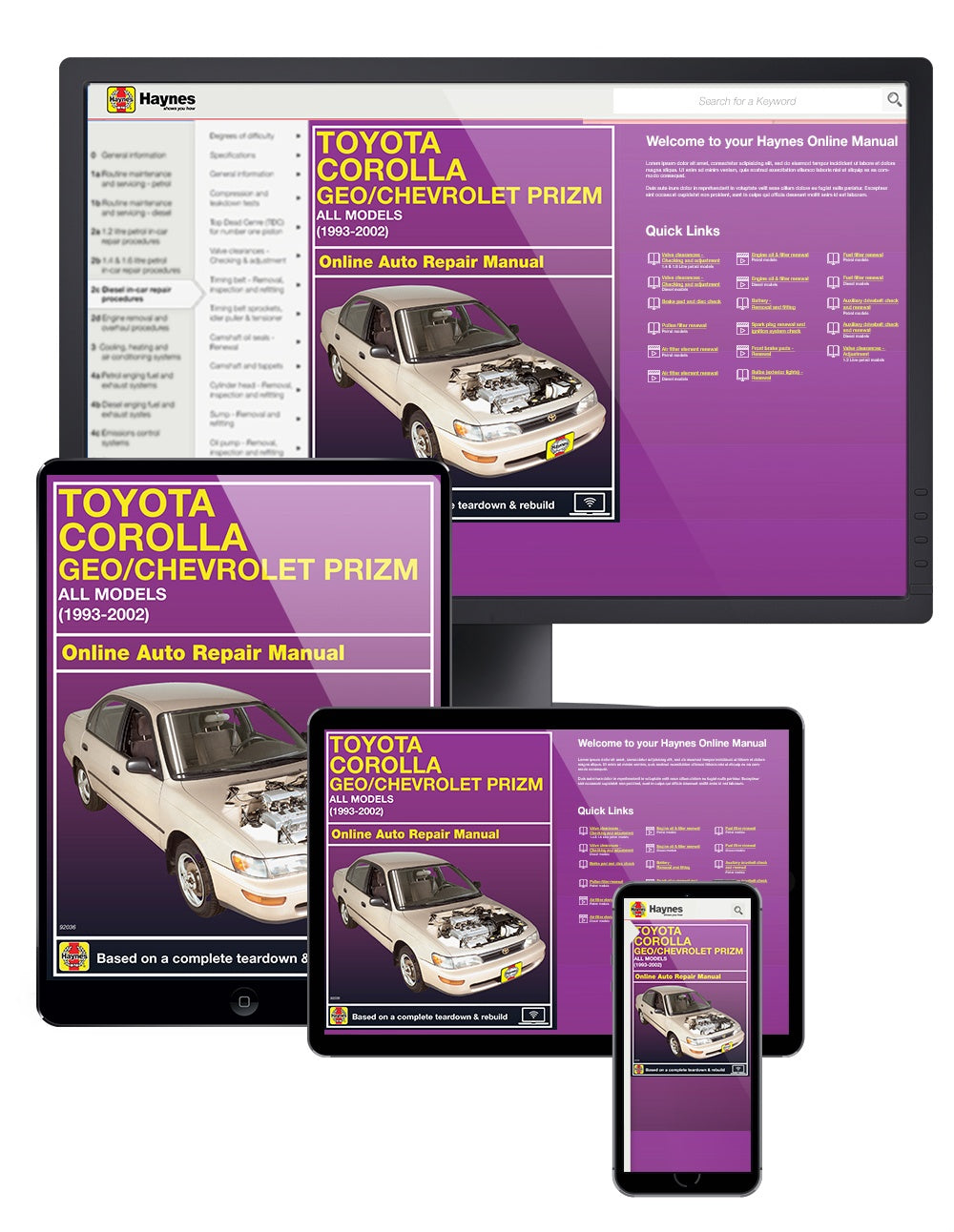 Toyota Corolla & Geo/Chevrolet Prizm (93-02) Haynes Online Manual
