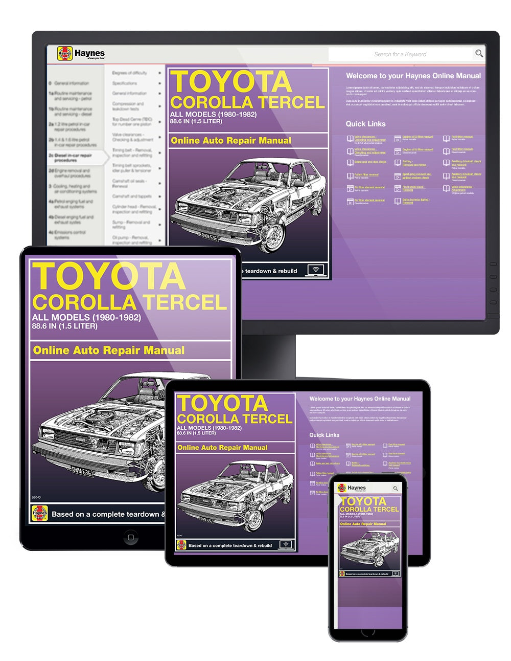 Toyota Corolla Tercel (1980-1982) Haynes Repair Manual (USA)
