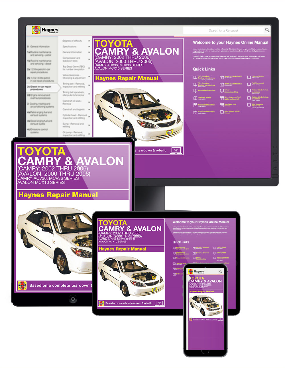 Toyota Camry (02-06) & Toyota Avalon (00-06) Haynes Repair Manual