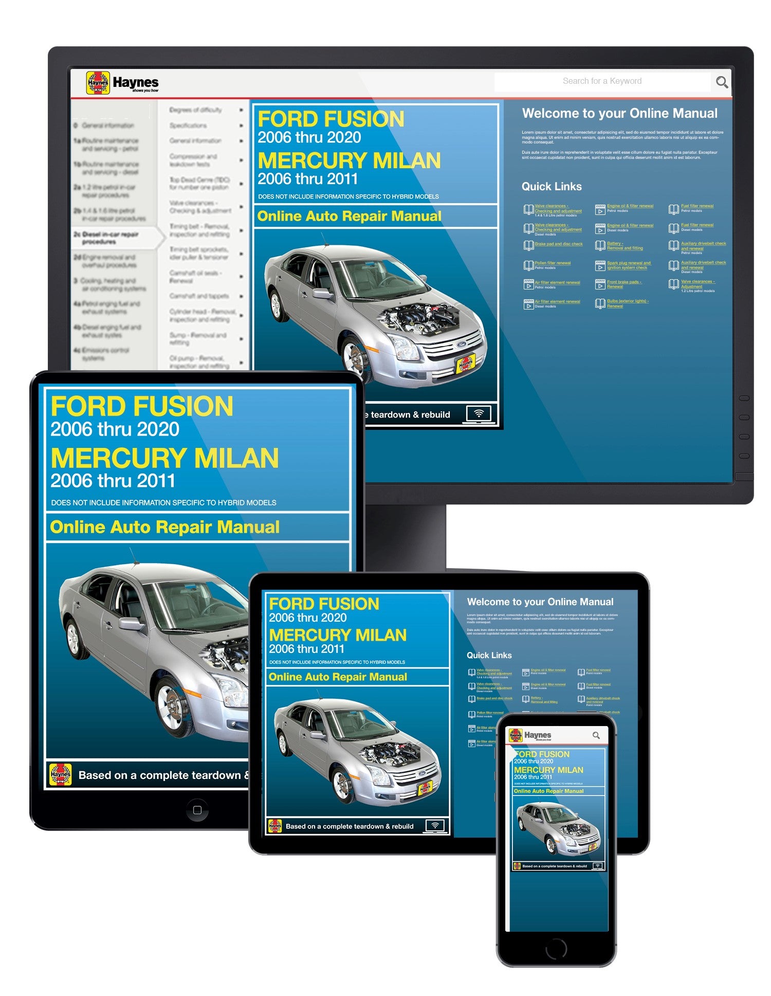 Ford Fusion & Mercury Milan (2006-2014) Haynes Repair Manual (USA)