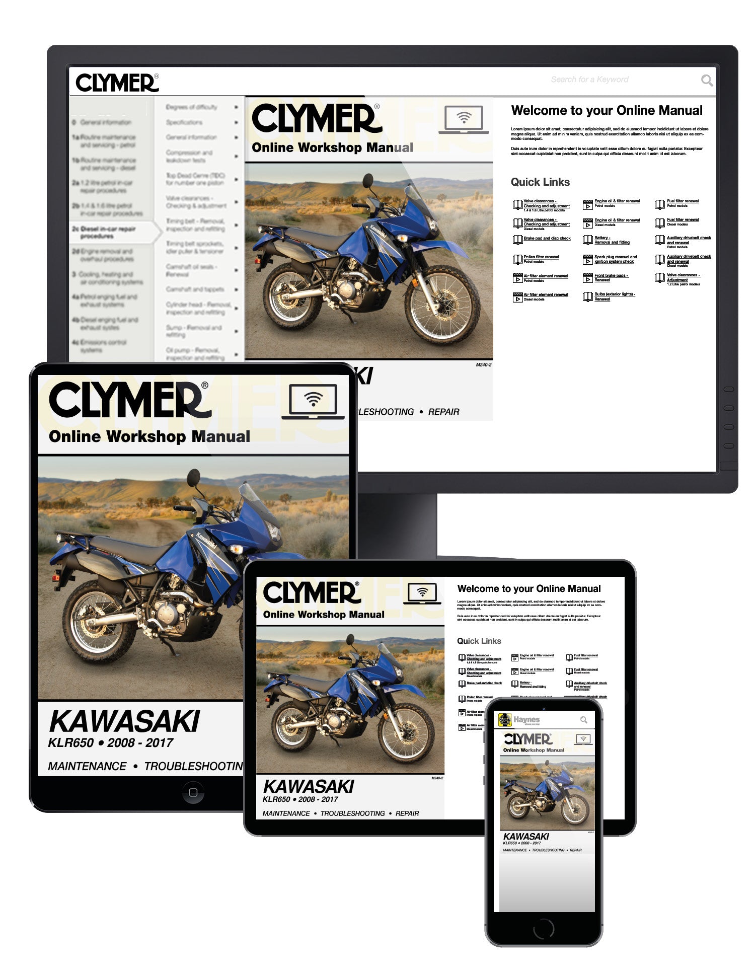 Kawasaki KLR650 Motorcycle (2008-2017) Service and Repair Manual