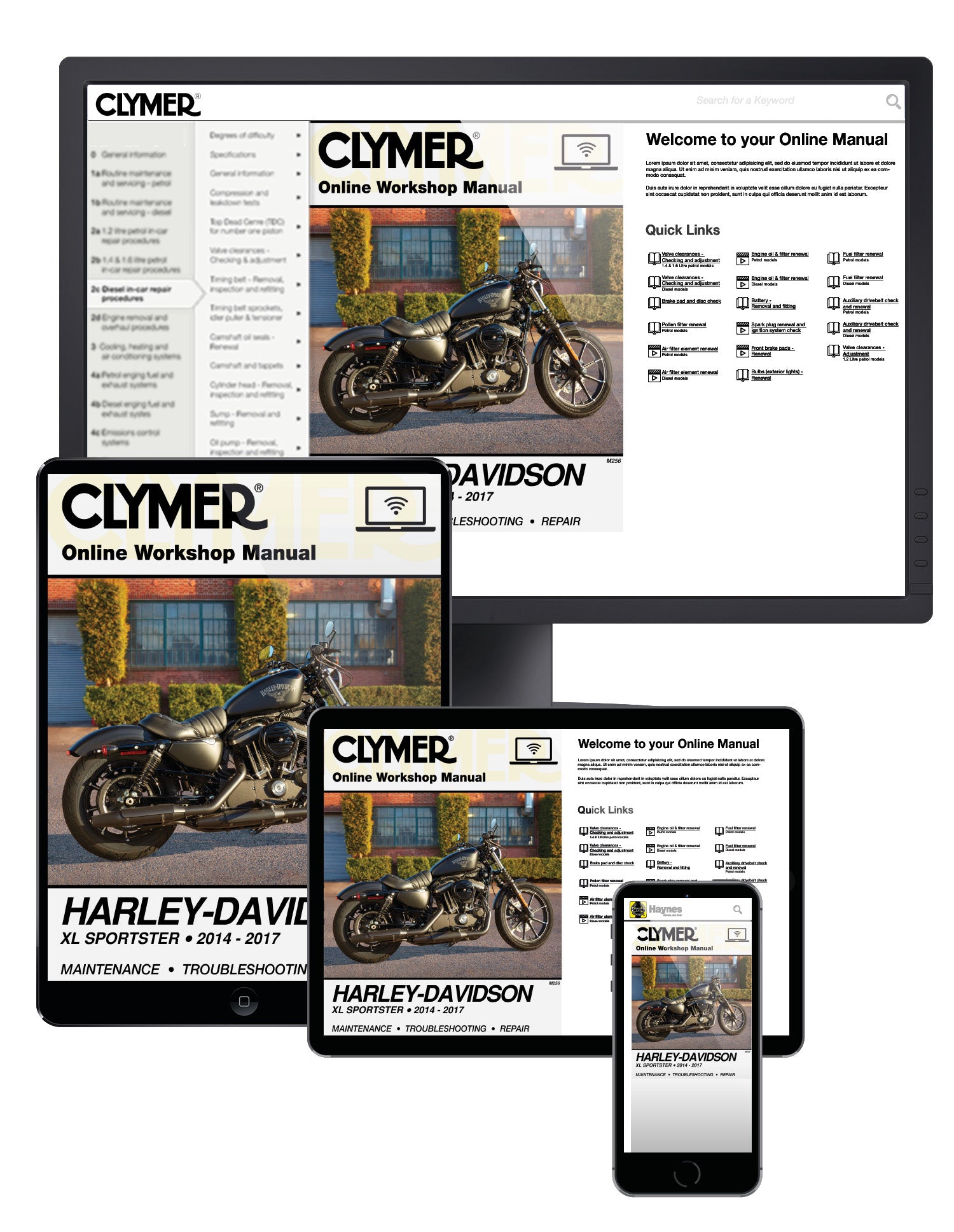Harley-Davidson XL Sportster 2014-2017 Clymer Repair Manual