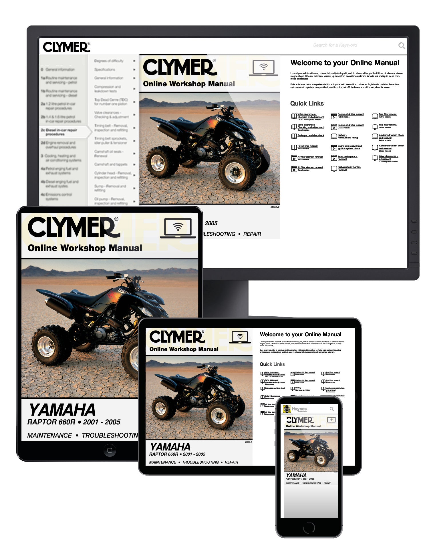 Yamaha YFM660R Raptor 660R ATV (2001-2005) Service Repair Manual