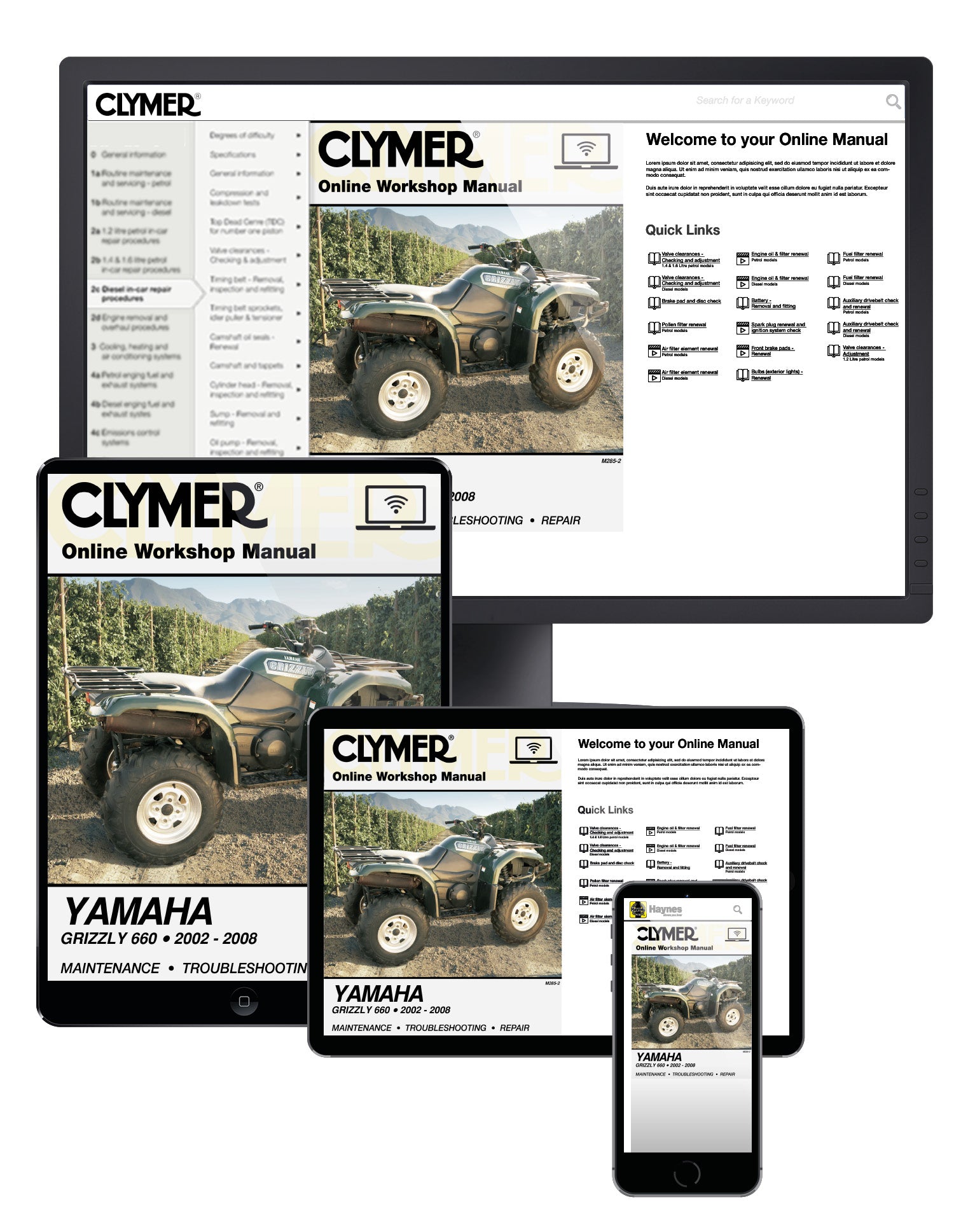 Yamaha YFM660F Grizzly 660 ATV (2002-2008) Service Repair Manual