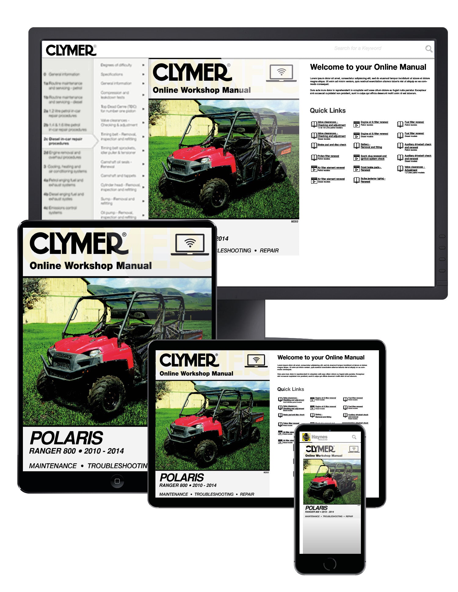 Polaris Ranger 800 Side By Side UTV 2010-2014 Service Repair Manual
