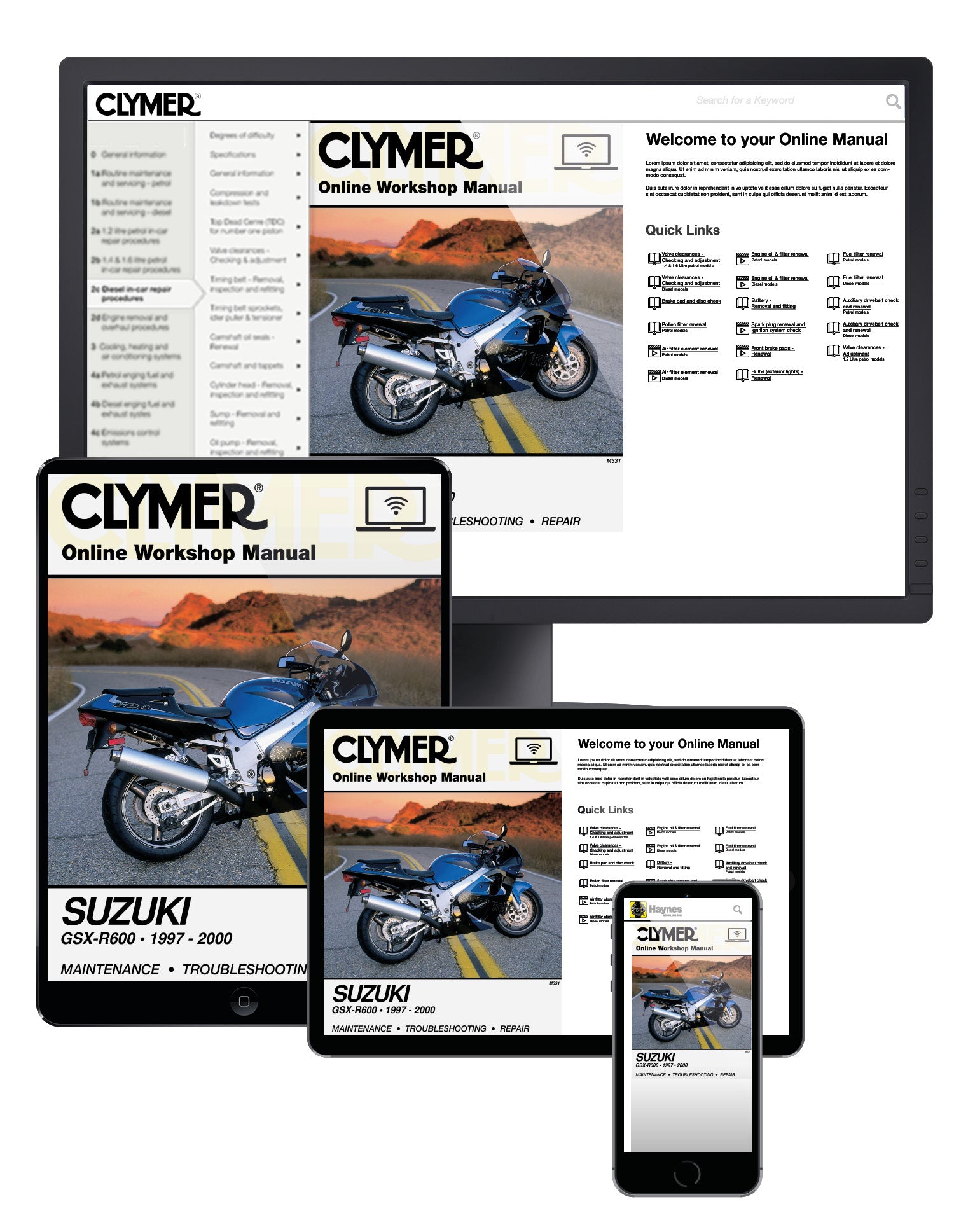 Suzuki GSX-R600 Motorcycle (1997-2000) Service Repair Manual