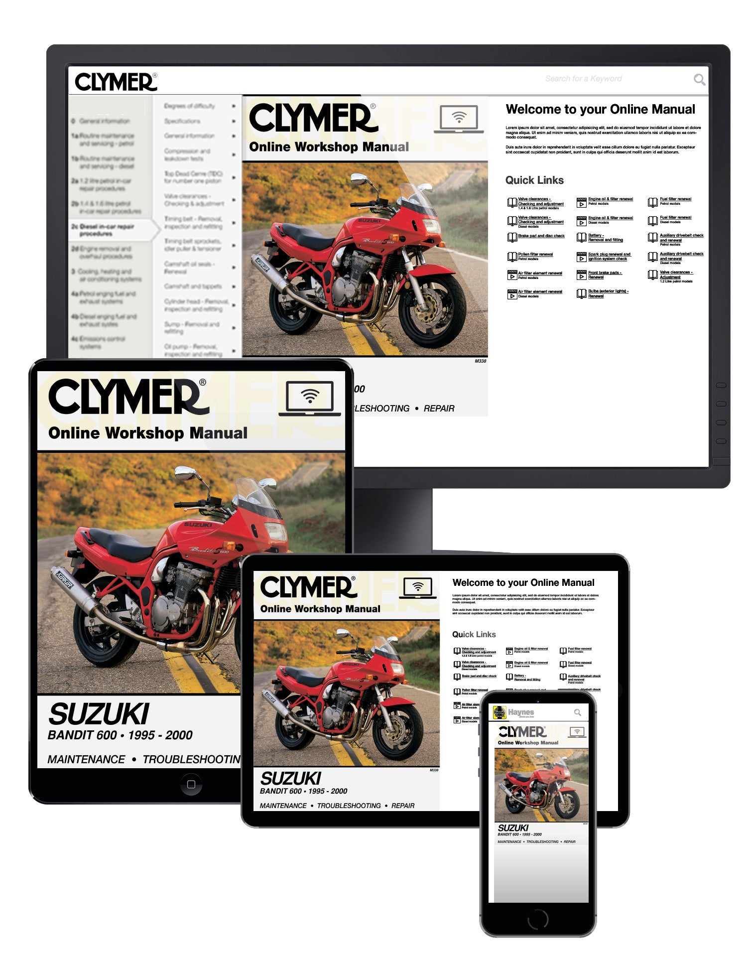 Suzuki Bandit 600 Motorcycle (1995-2000) Service Repair Manual