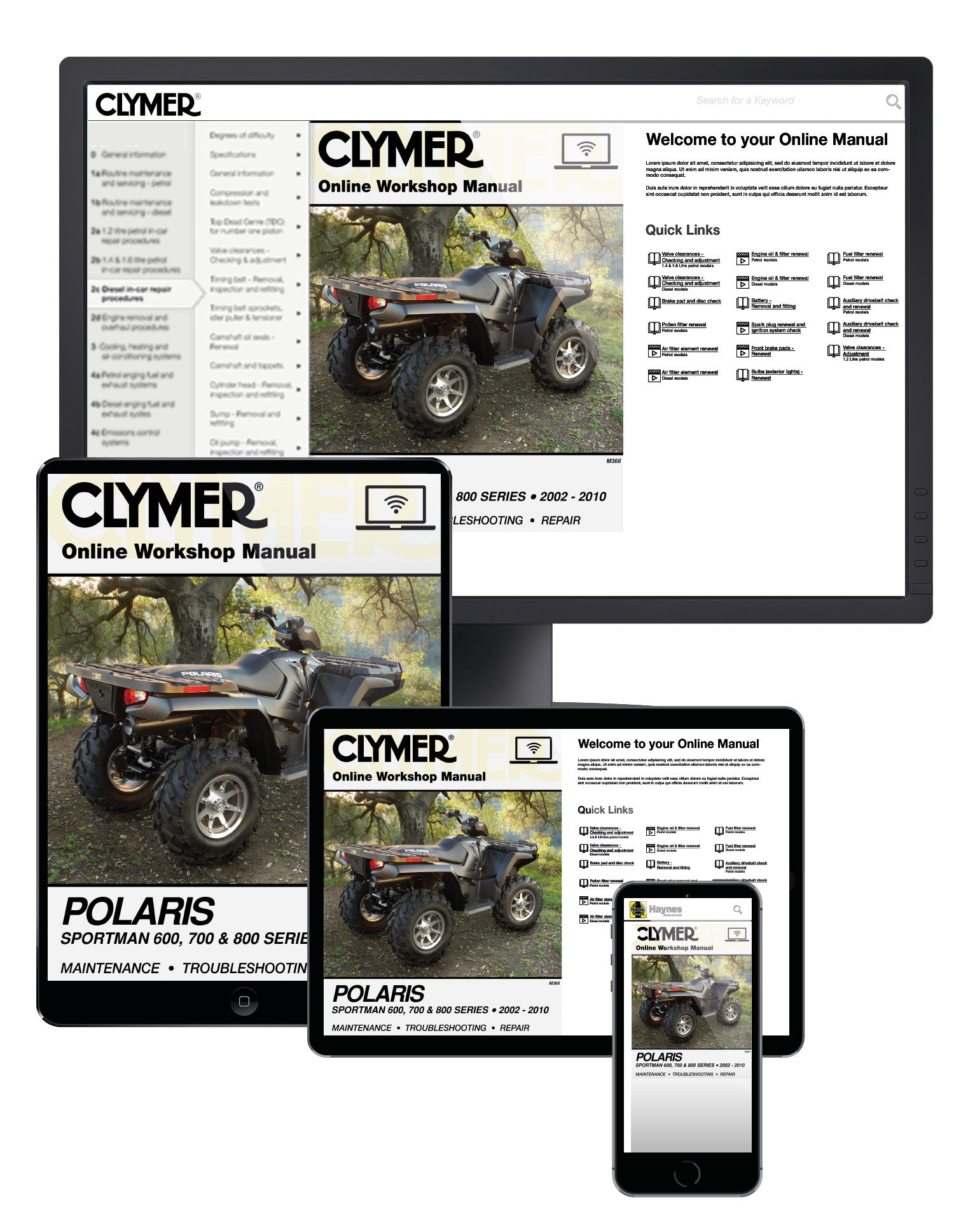 Polaris Sportsman 600, 700 & 800 Series ATV (2002-2010) Service Repair Manual