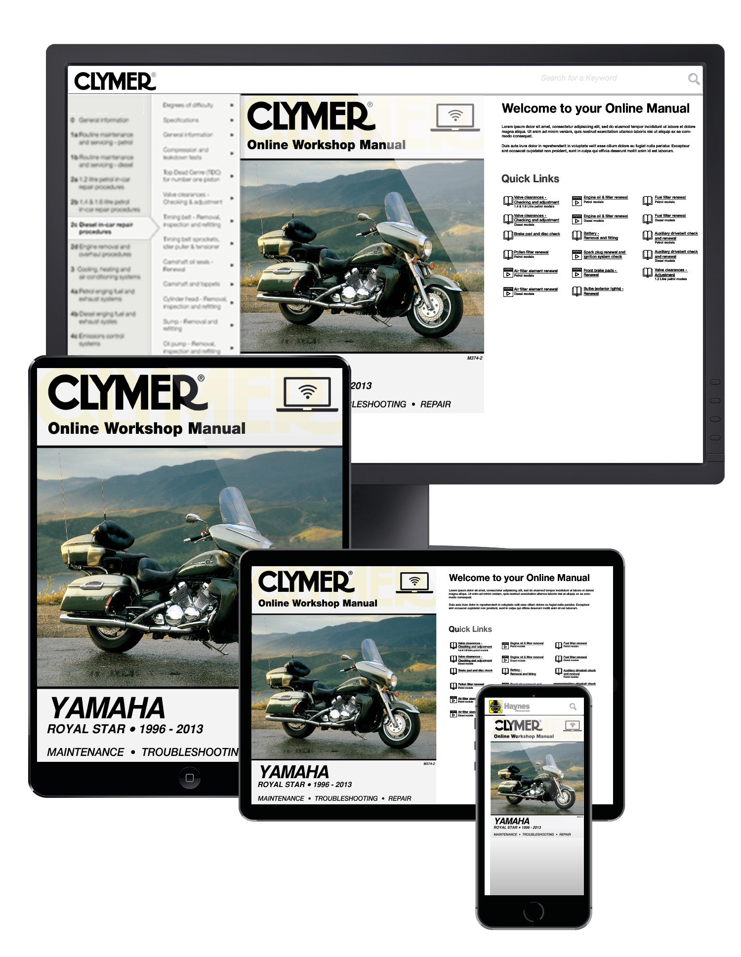 Yamaha Royal Star Motorcycle (1996-2013) Service Repair Manual