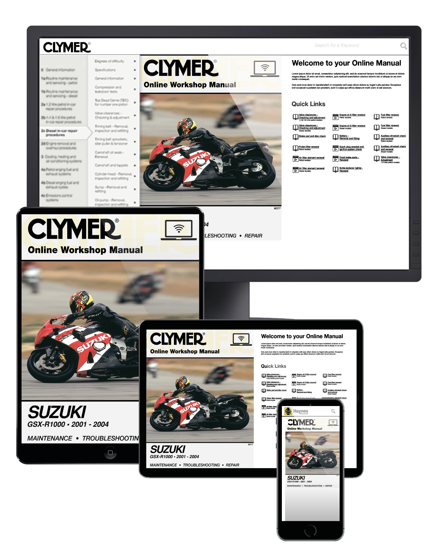 Suzuki GSX-R1000 Motorcycle (2001-2004) Service Repair Manual