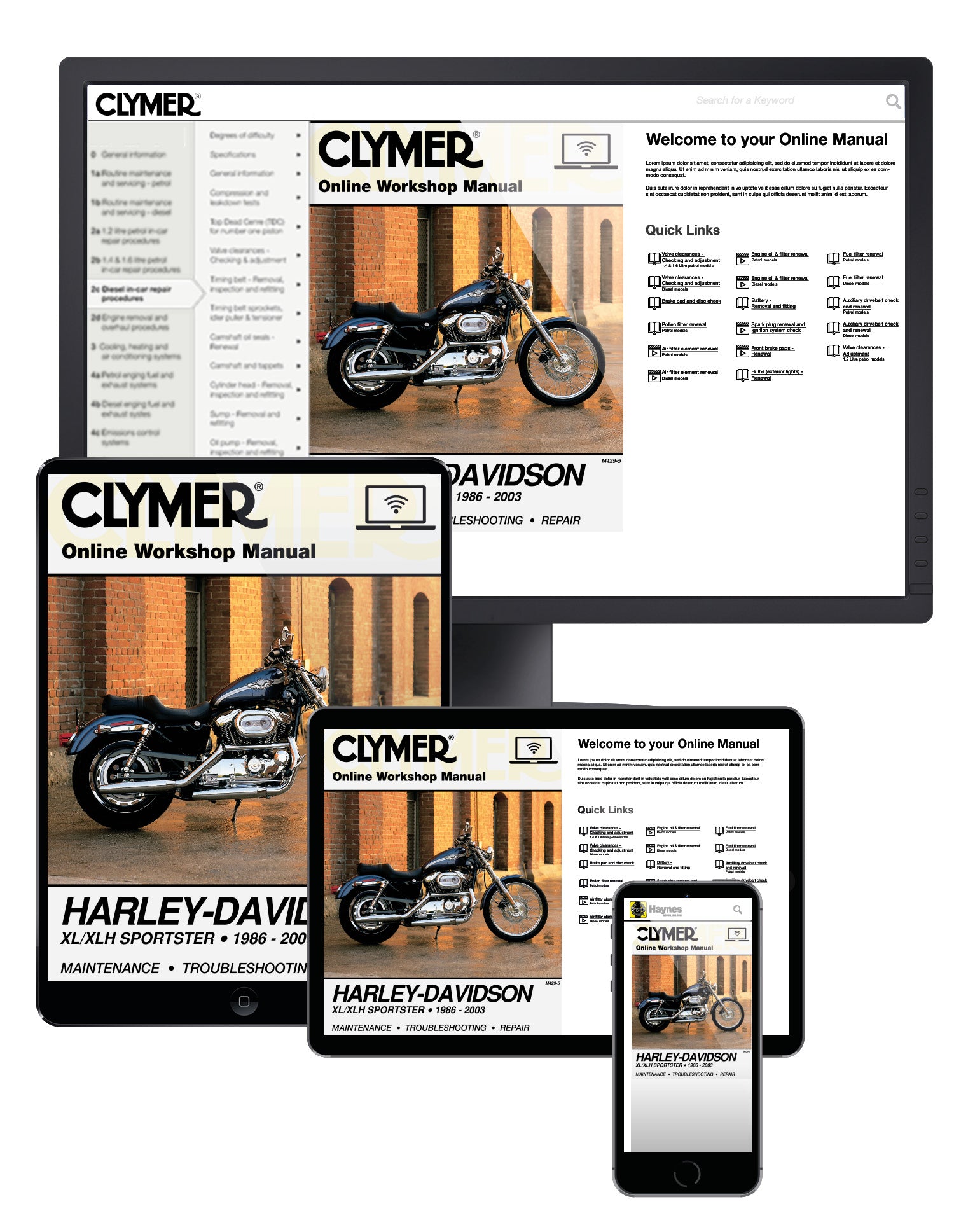 Harley-Davidson Sportster Motorcycle (1986-2003) Service Repair