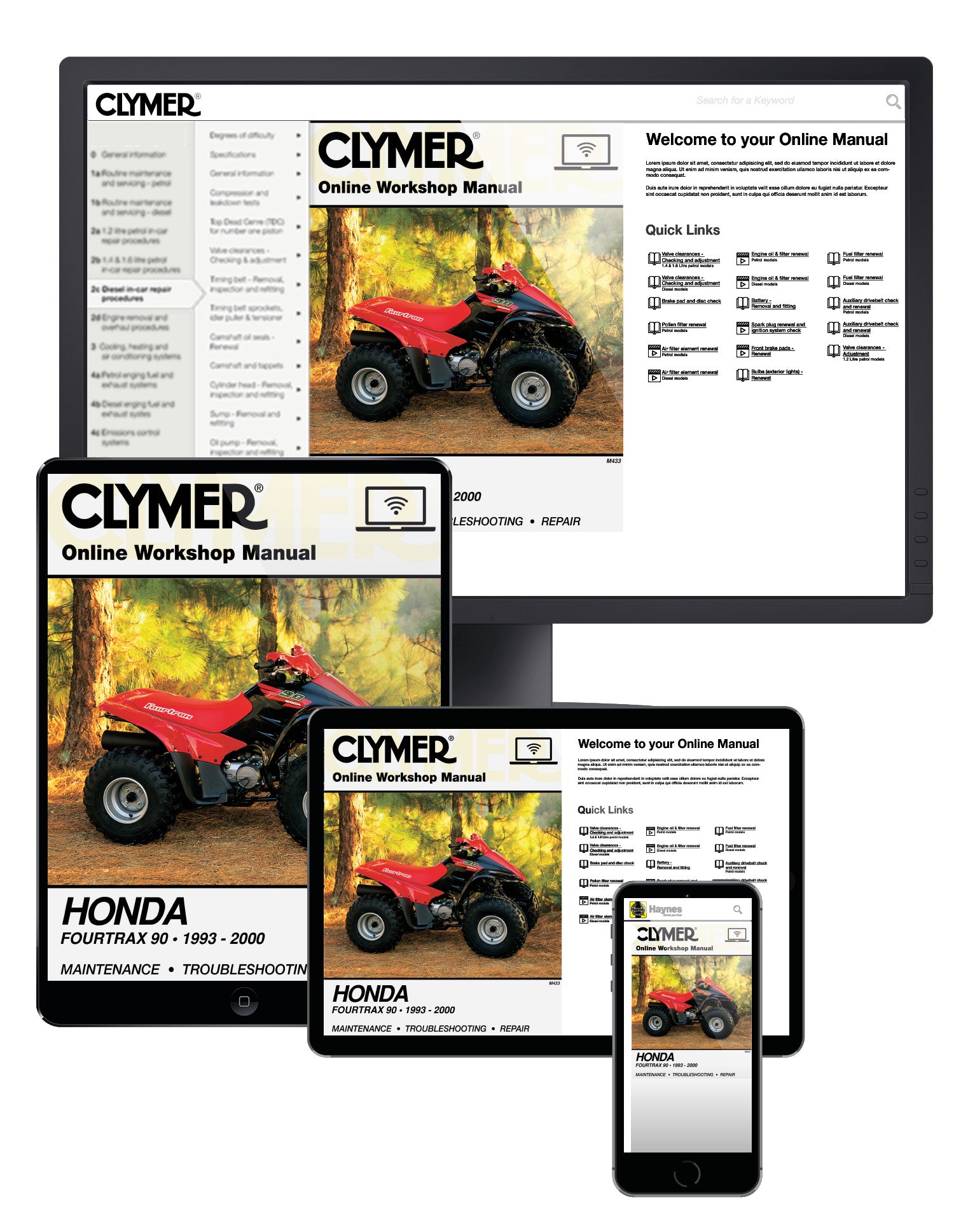 Honda Fourtrax 90 ATV (1993-2000) Service Repair Manual