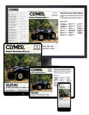 Suzuki LT-4WD, LT-F4WDX & LT-F250 ATV (1987-1998) Service Repair Manual