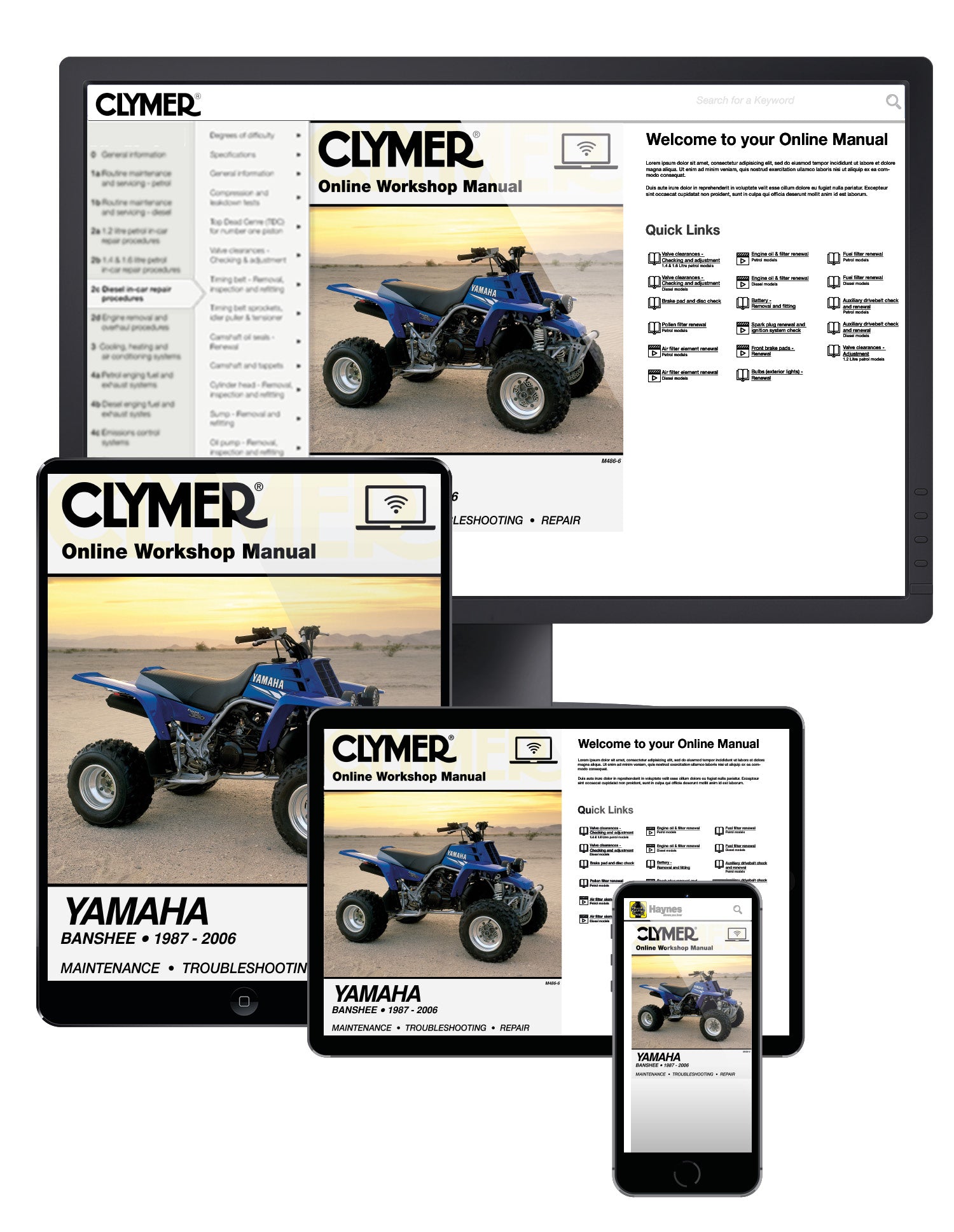 Yamaha Banshee ATV (1987-2006) Service Repair Manual