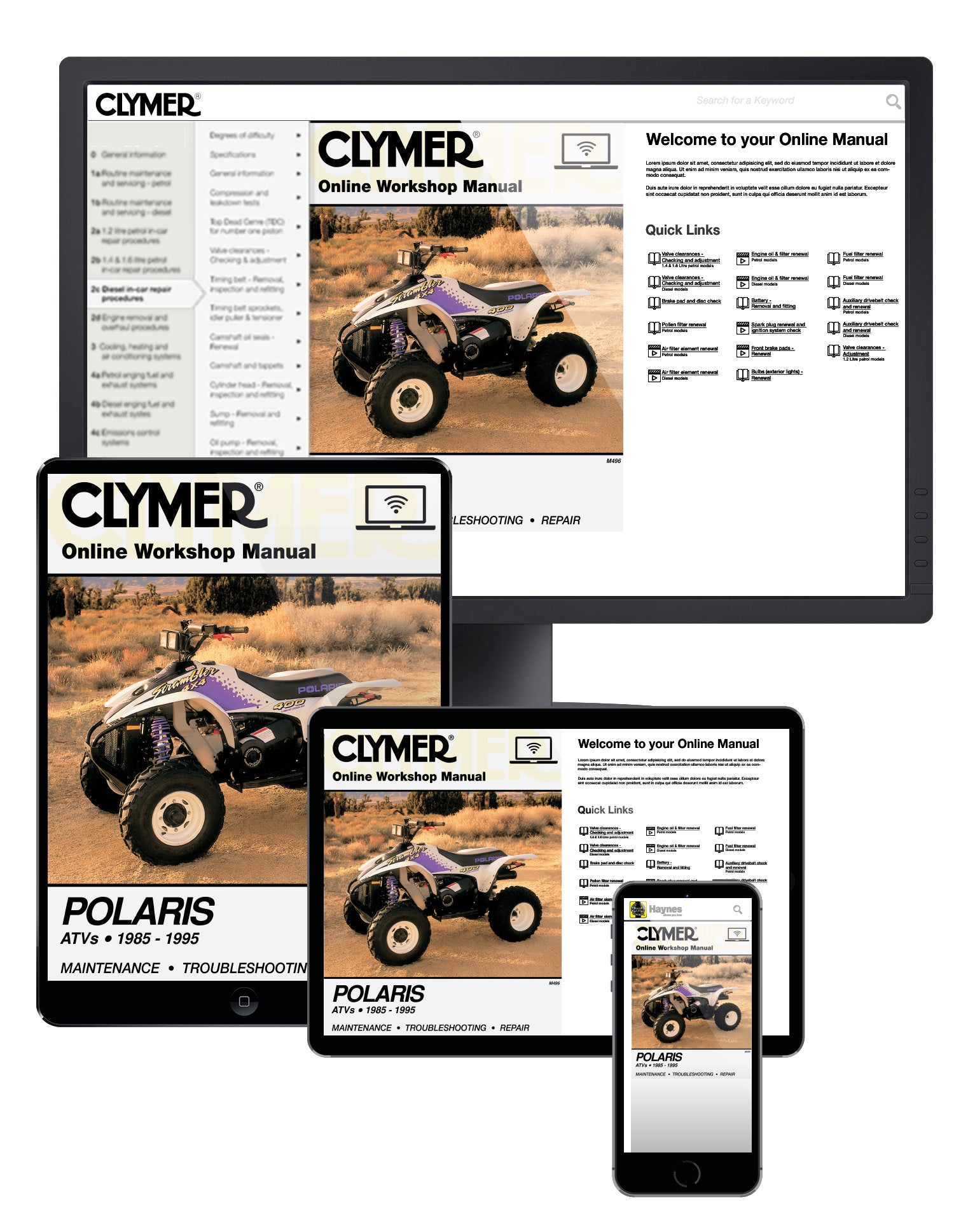 Polaris ATVS, 1985-1995 Service Repair Manual