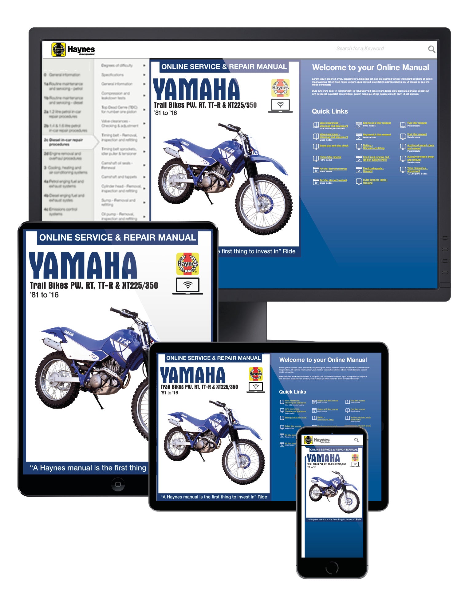 Yamaha Trail Bikes (81 - 16) Haynes Repair Manual