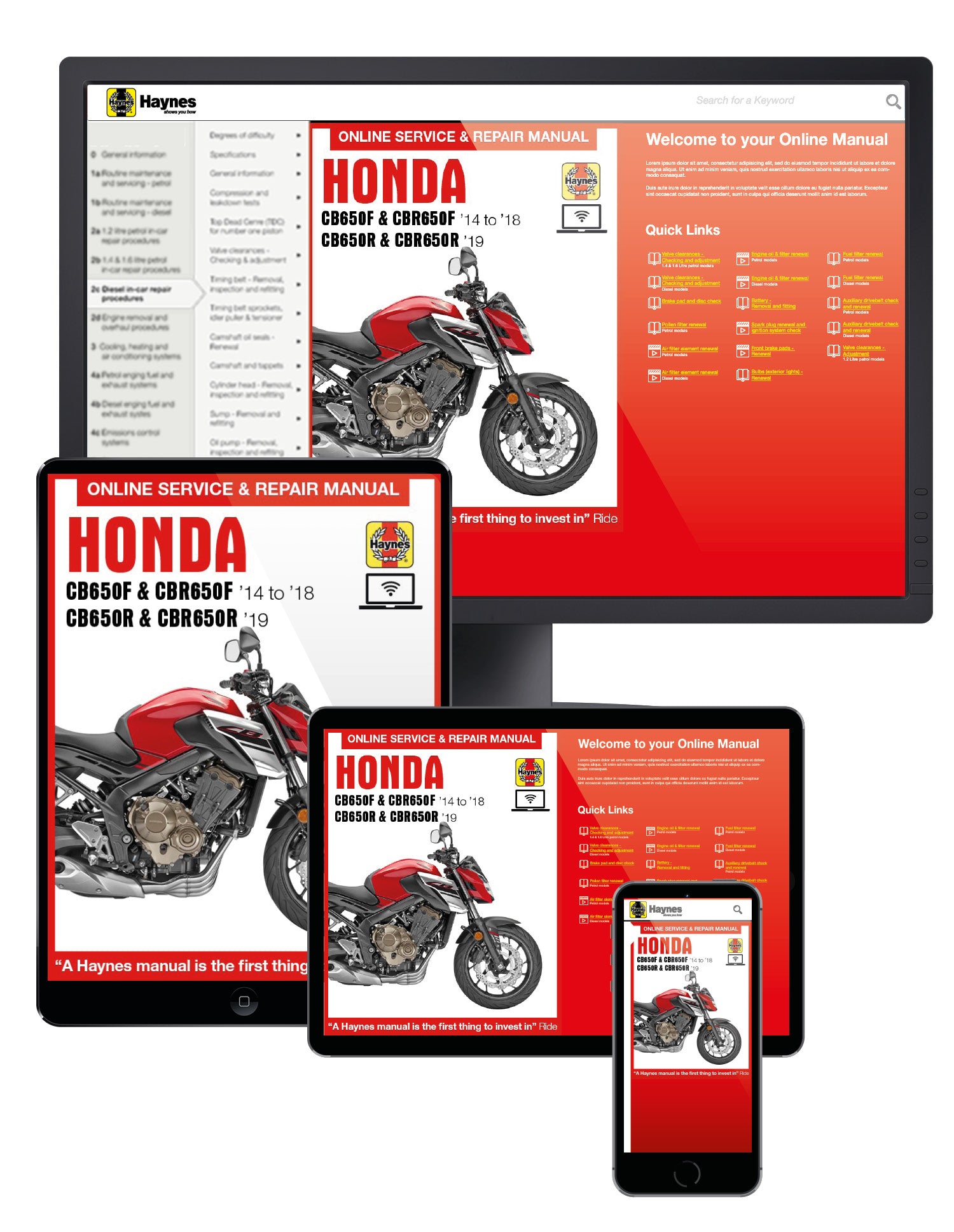 Honda CB650F & CBR650F, CB650R & CBR650R (2014 - 2019) Haynes