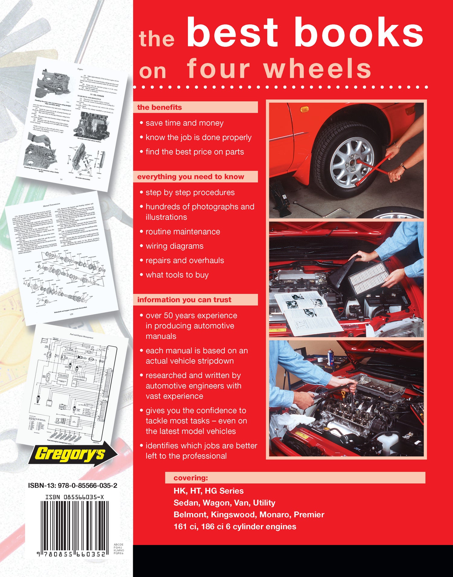 Holden Belmont, Kingswood, Monaro, Premier 6 Cylinder (68 - 71) Gregory's Repair Manual