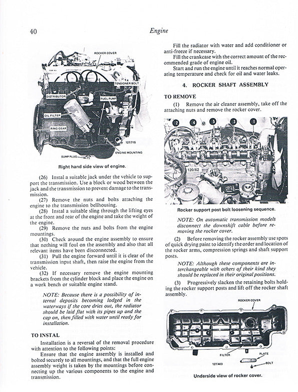 Toyota Corona (76 - 79) Gregory's Repair Manual