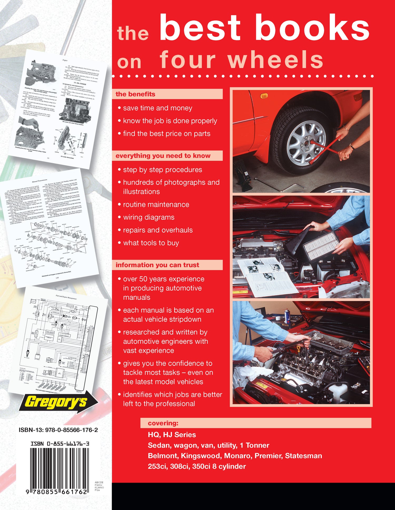 Holden Belmont, Kingswood, Monaro, Premier, Statesman, 8 Cylinder, (71 - 76) Gregory's Repair Manual