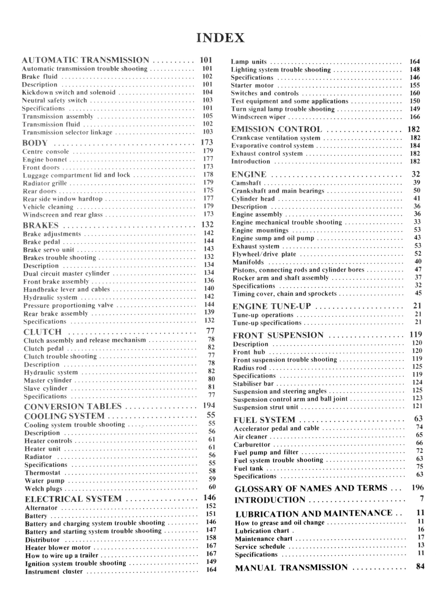 Mazda 626 (79 - 83) Gregory's Repair Manual
