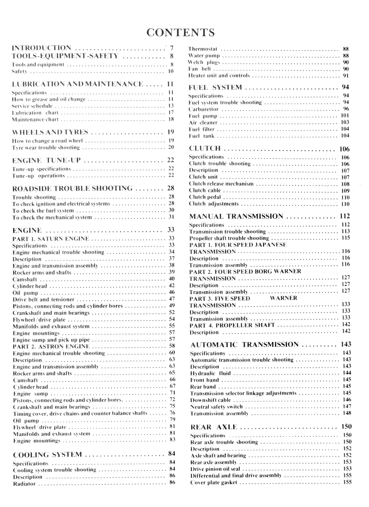 Mitsubishi Sigma (80 - 83) Gregory's Repair Manual