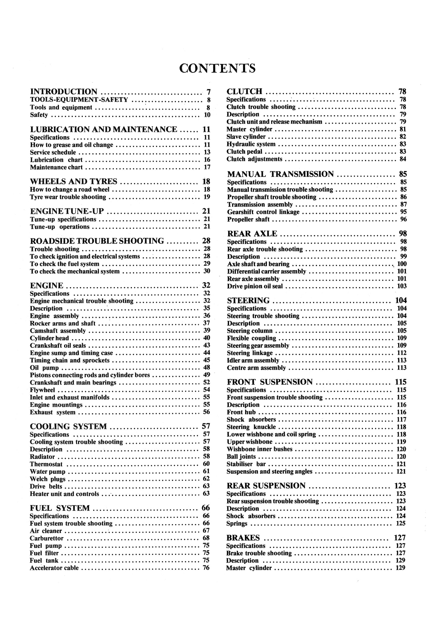 Toyota HiAce (77 - 83) Gregory's Repair Manual