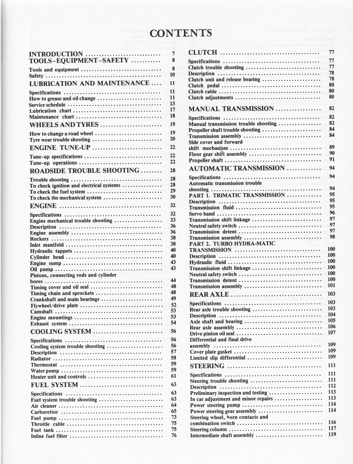 Holden Commodore (81 - 85) Gregory's Repair Manual