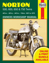 Norton 500, 600, 650 & 750 Twins (57 - 70) Haynes Repair Manual