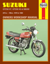 Suzuki GT250X7, GT200X5 & SB200 Twins (78 - 83) Haynes Repair Manual